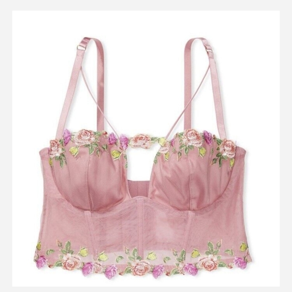 Victorias Secret Dream Angels Rose floral embroidery corset top - Picture 5 of 7